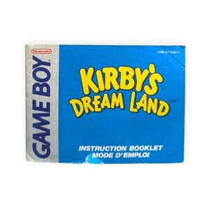 Kirby’s Dream Land Nintendo Game Boy Manual Only - DMG-KY-CAN-1 - Good Condition